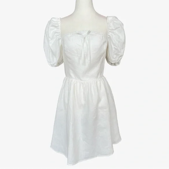 reformation malvina linen mini dress Reformation Malvina Linen Mini Dress by Reformation
